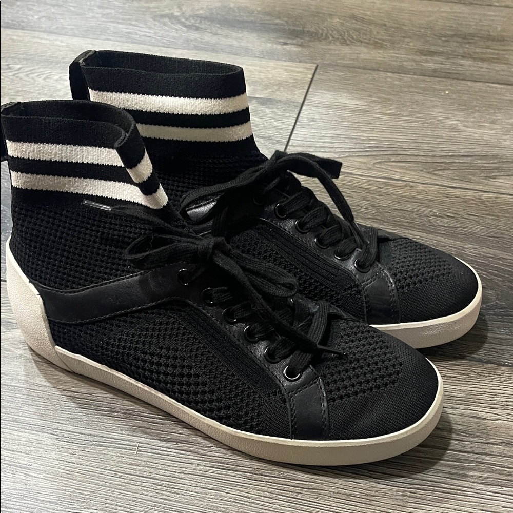 Ash Black and White High-Top Sneakers
